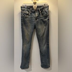 BKE Slim Fit Distressed Blue Jeans